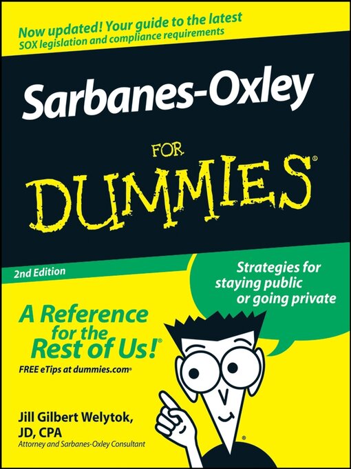 Title details for Sarbanes-Oxley For Dummies by Jill Gilbert Welytok - Available